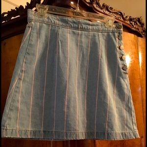 Juicy Couture Black Label Denim Stripe Skirt